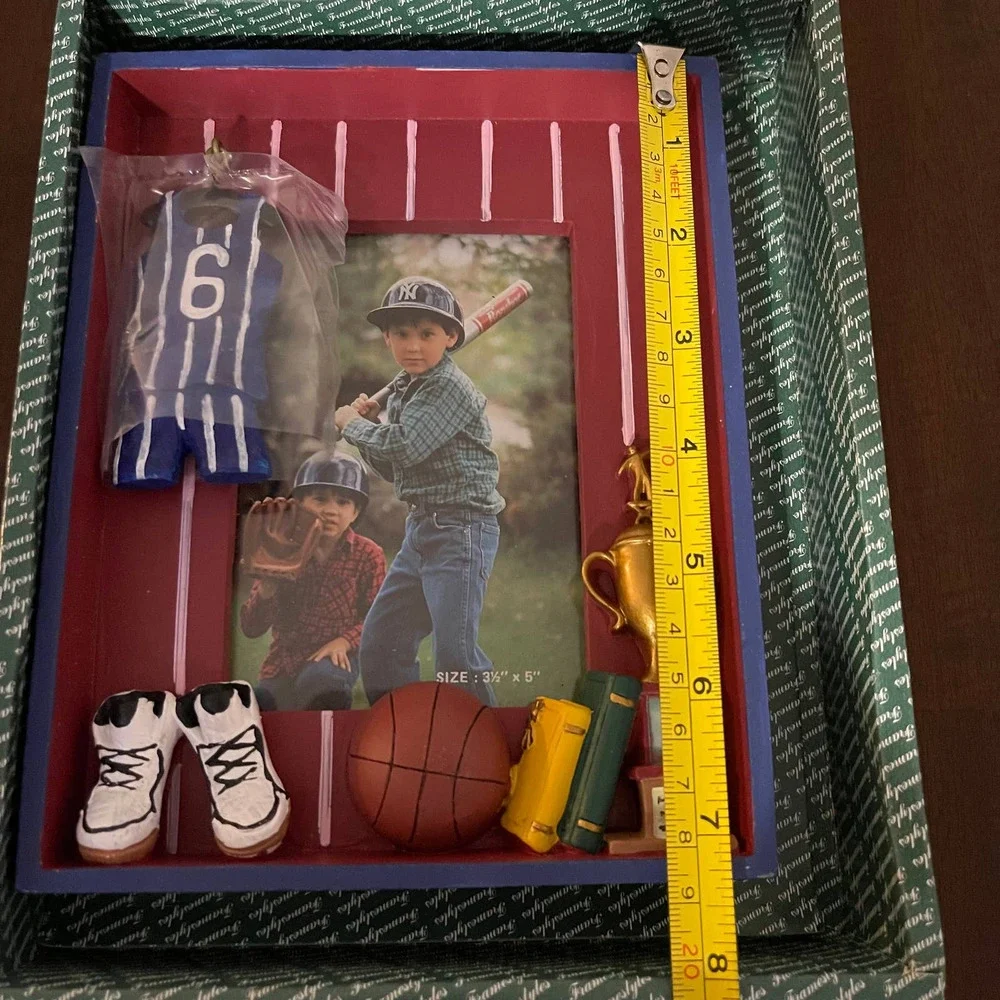 NWT Picture Frame Sports Baseball Theme Embellished Boys Gyft